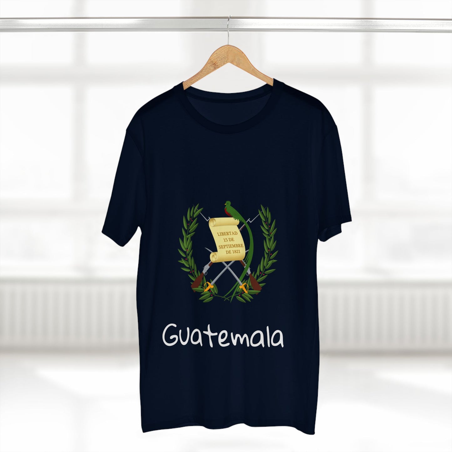 Camiseta para hombres Diseño Del Escudo Nacional de Guatemala