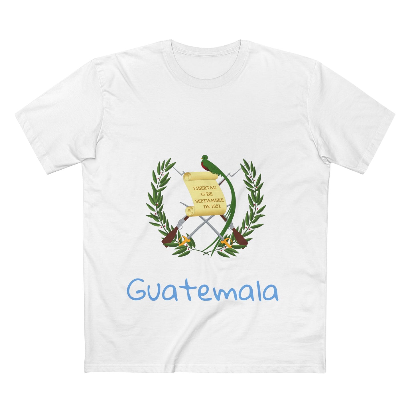 Camiseta para hombres Diseño Del Escudo Nacional de Guatemala