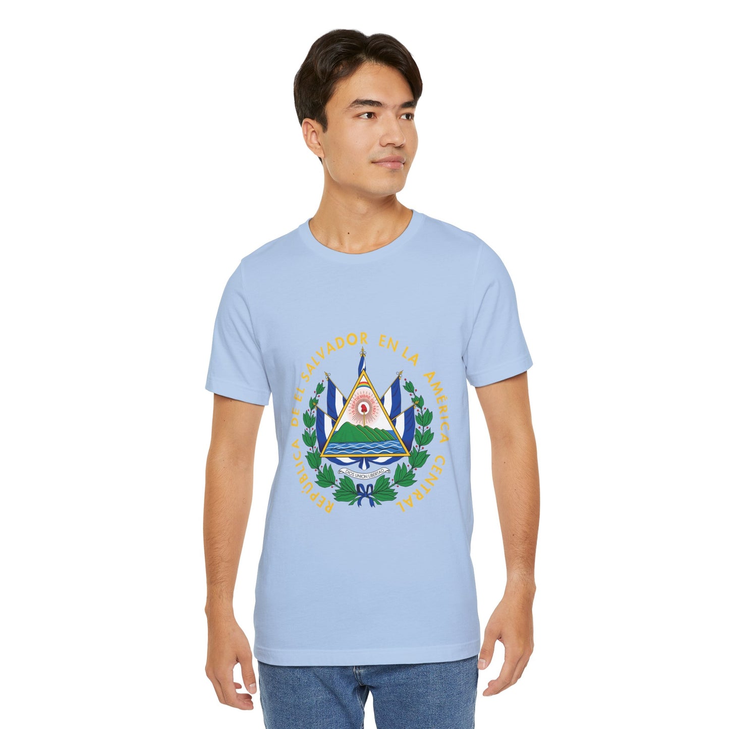 Camiseta de Hombres Escudo Nacional de El Salvador El Salvador