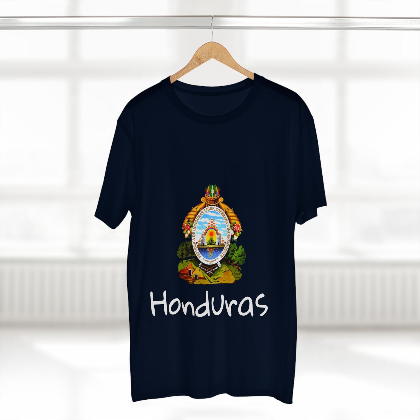 Camiseta para hombres Diseño Del Escudo Nacional de Honduras