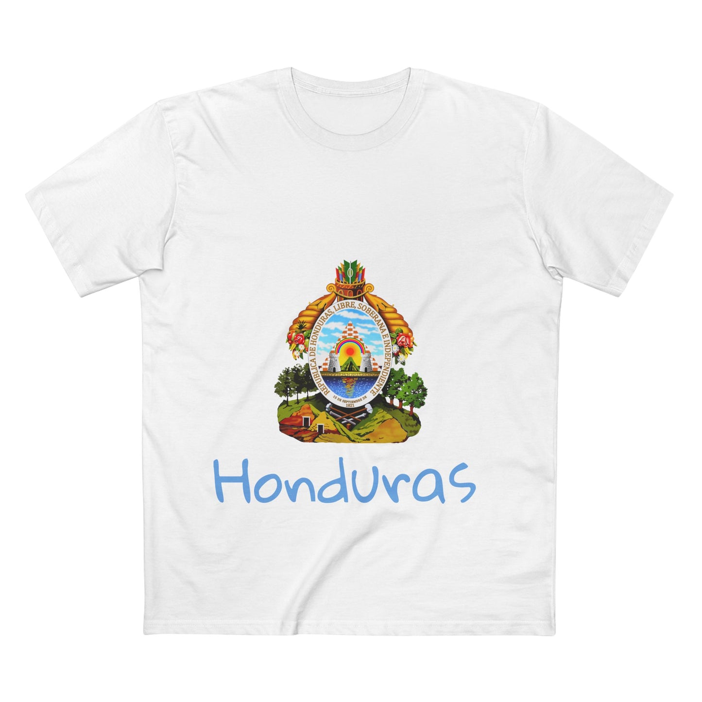 Camiseta para hombres Diseño Del Escudo Nacional de Honduras