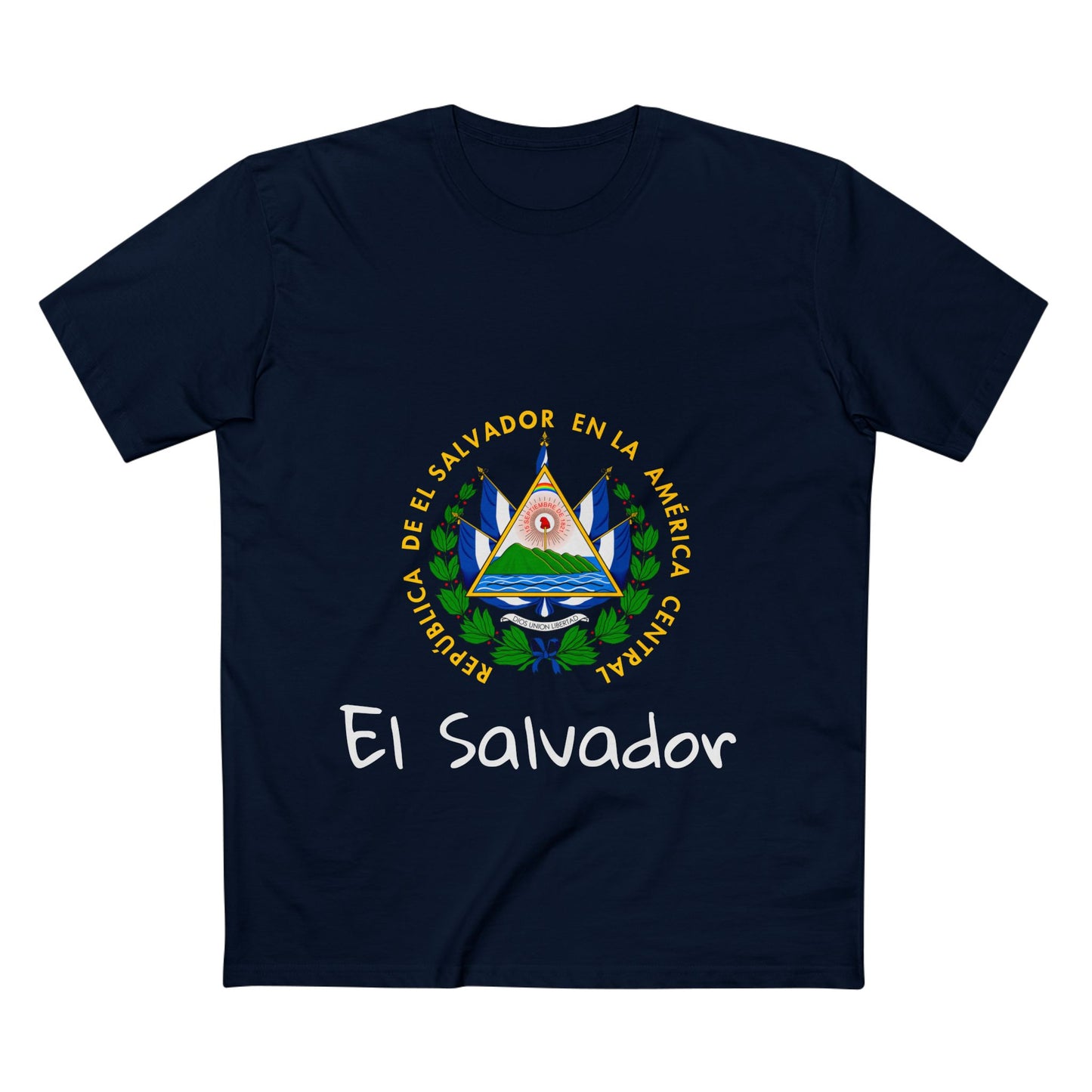 Camiseta para hombres Diseño Del Escudo Nacional de El Salvador