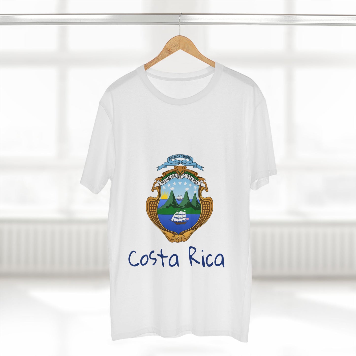 Camiseta para hombres Diseño Del Escudo Nacional de Costa Rica