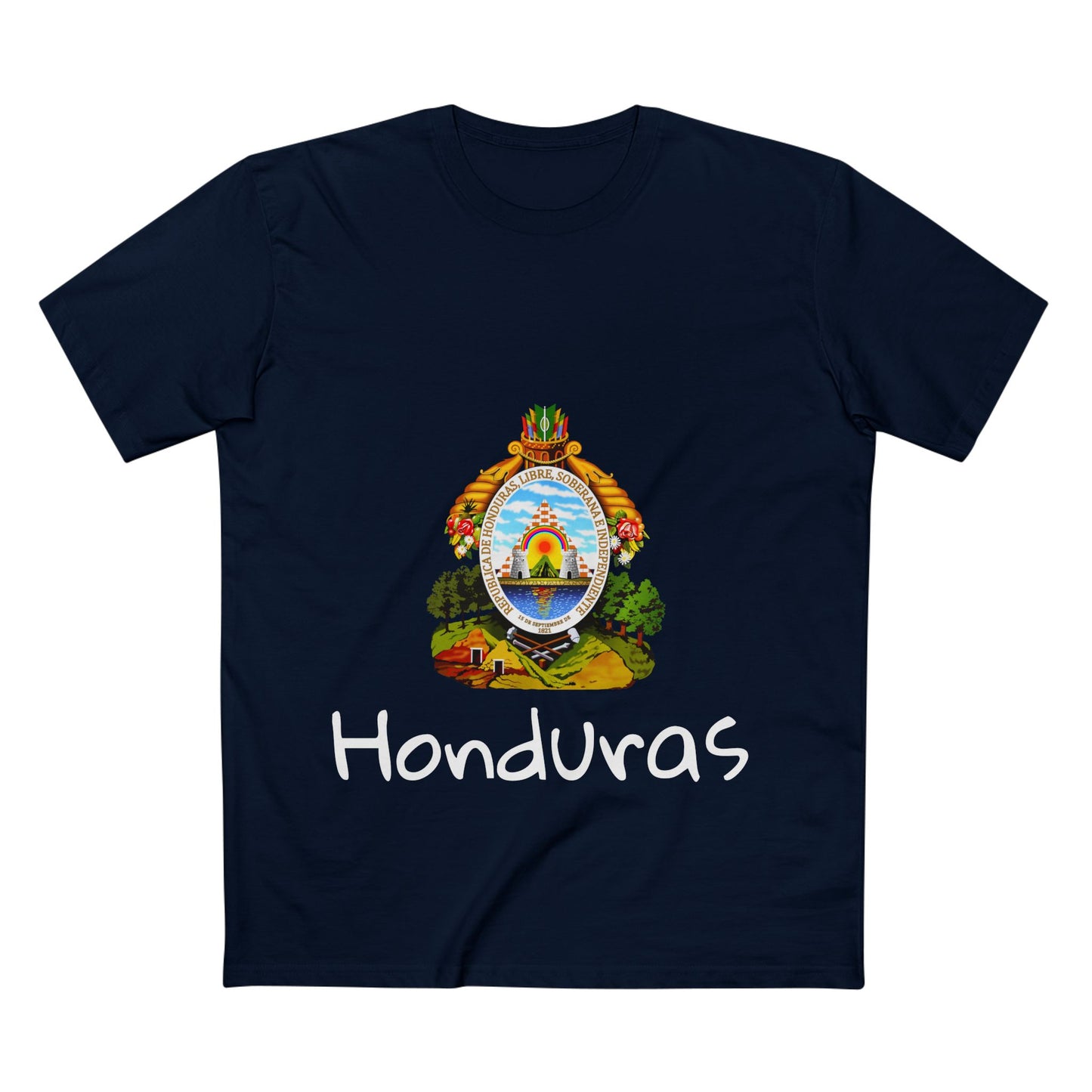 Camiseta para hombres Diseño Del Escudo Nacional de Honduras