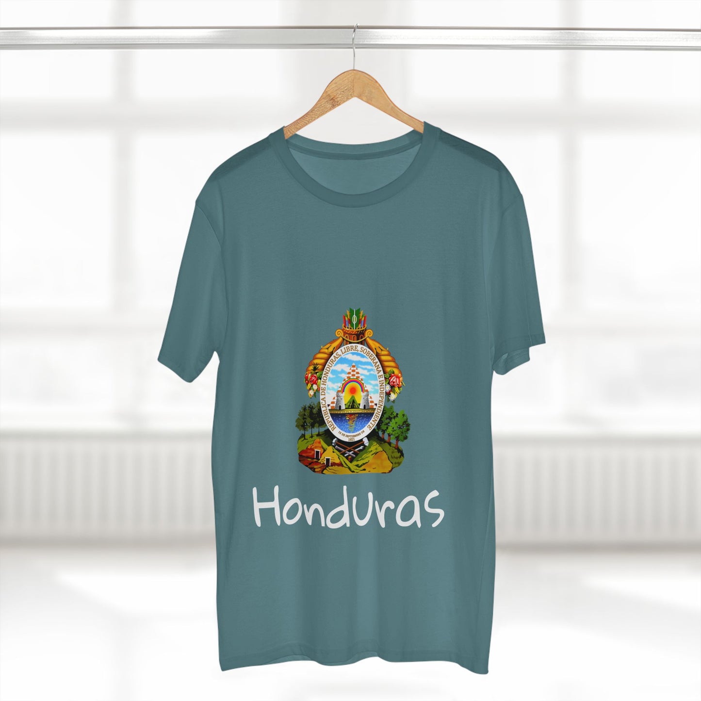 Camiseta para hombres Diseño Del Escudo Nacional de Honduras