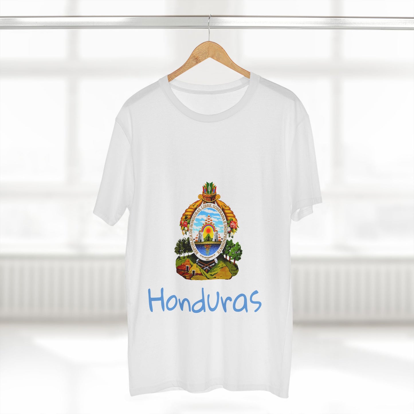 Camiseta para hombres Diseño Del Escudo Nacional de Honduras