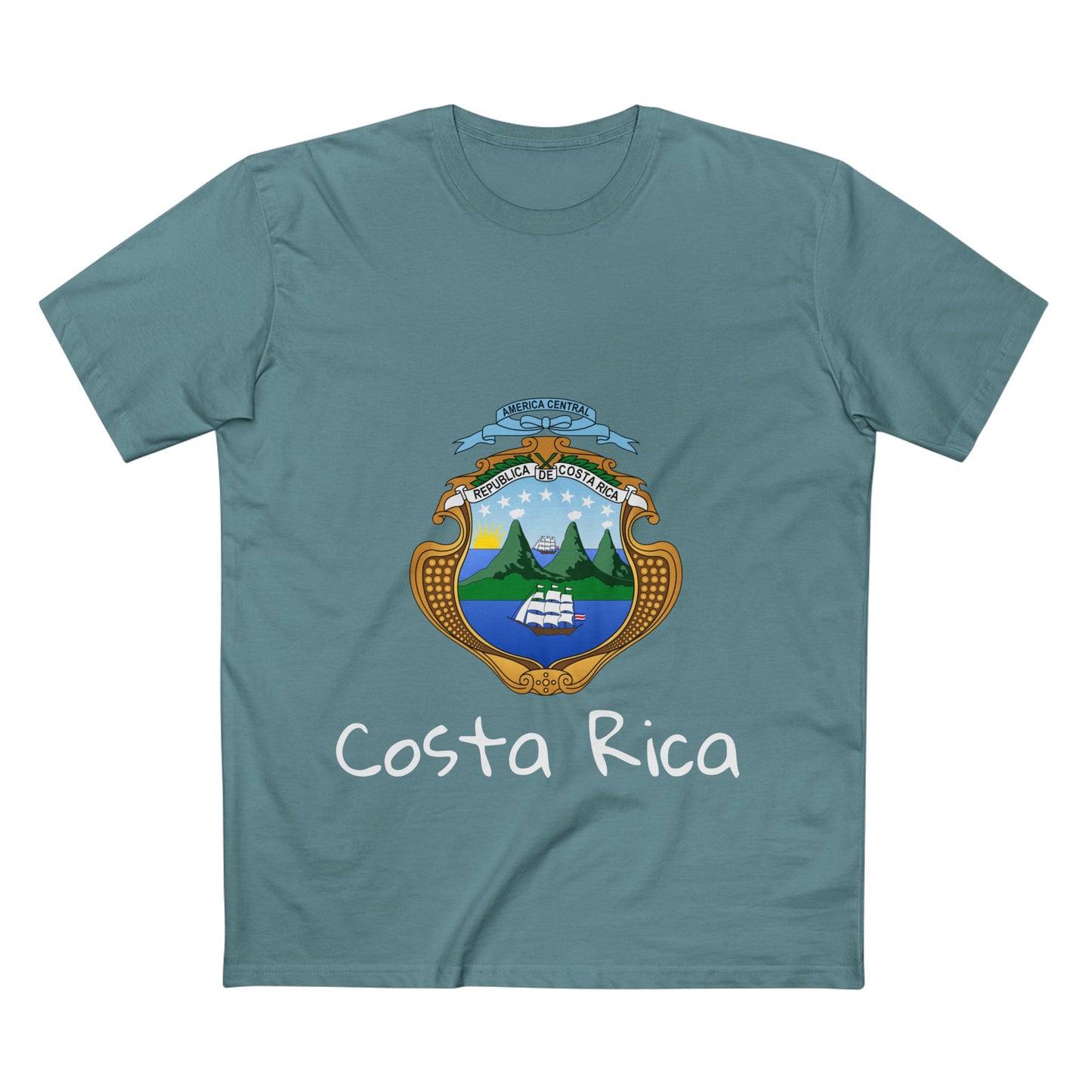 Camiseta para hombres Diseño Del Escudo Nacional de Costa Rica