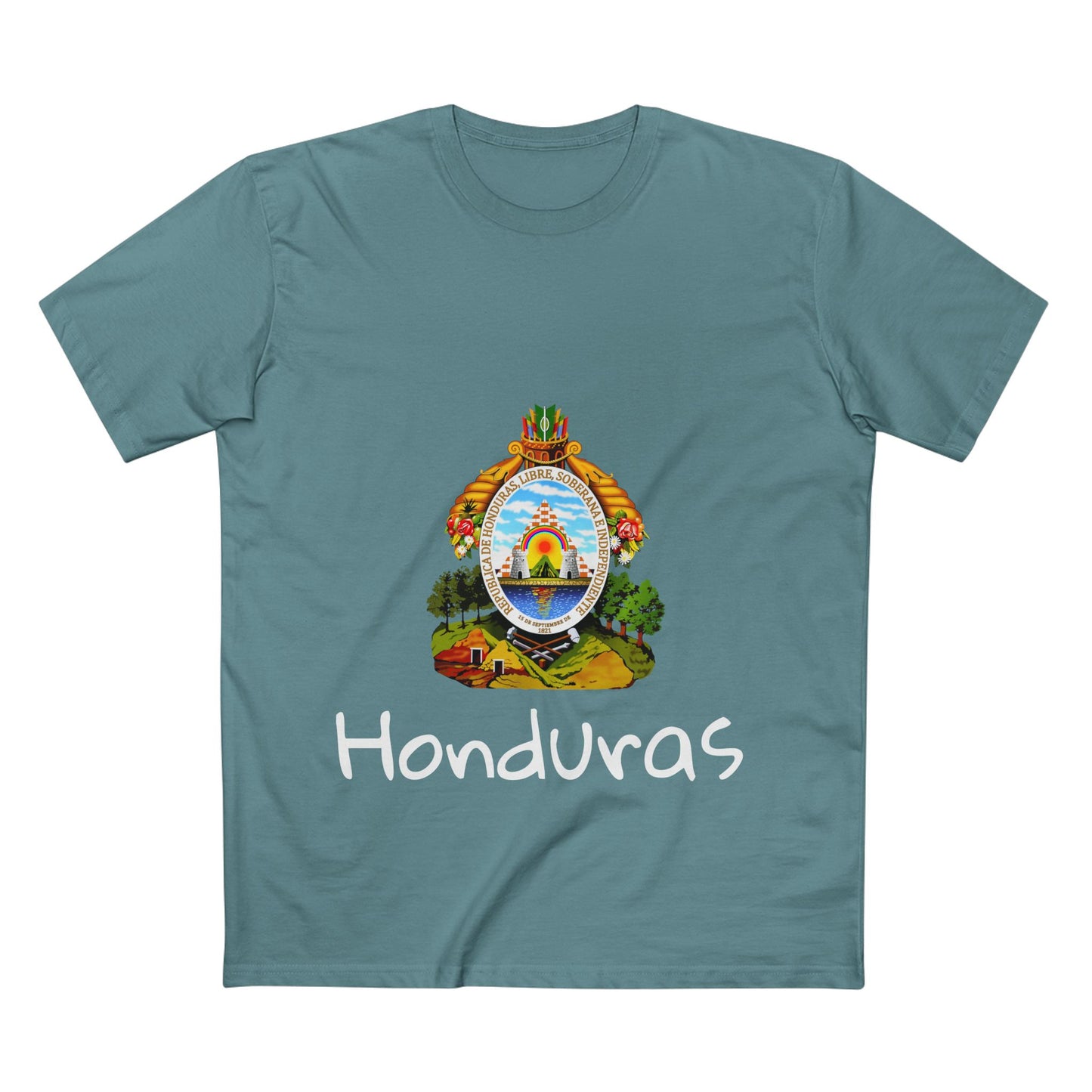 Camiseta para hombres Diseño Del Escudo Nacional de Honduras