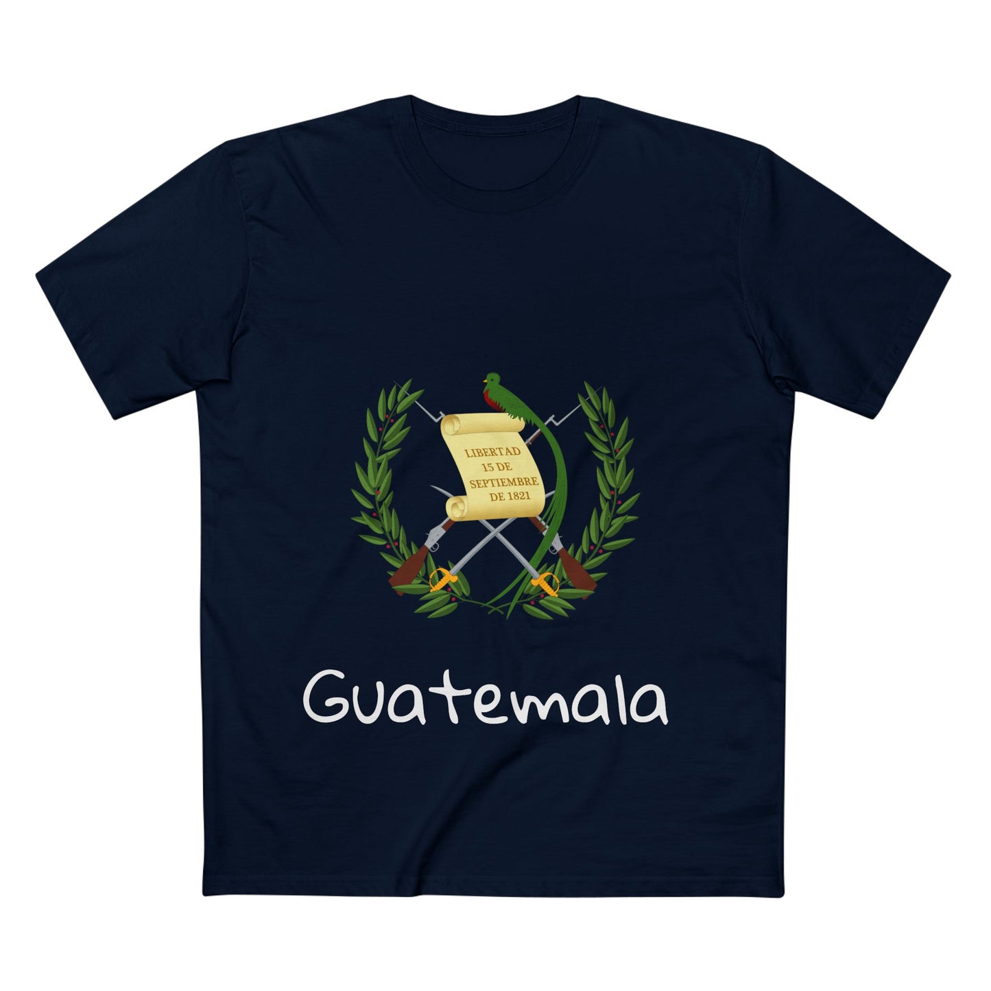 Camiseta para hombres Diseño Del Escudo Nacional de Guatemala