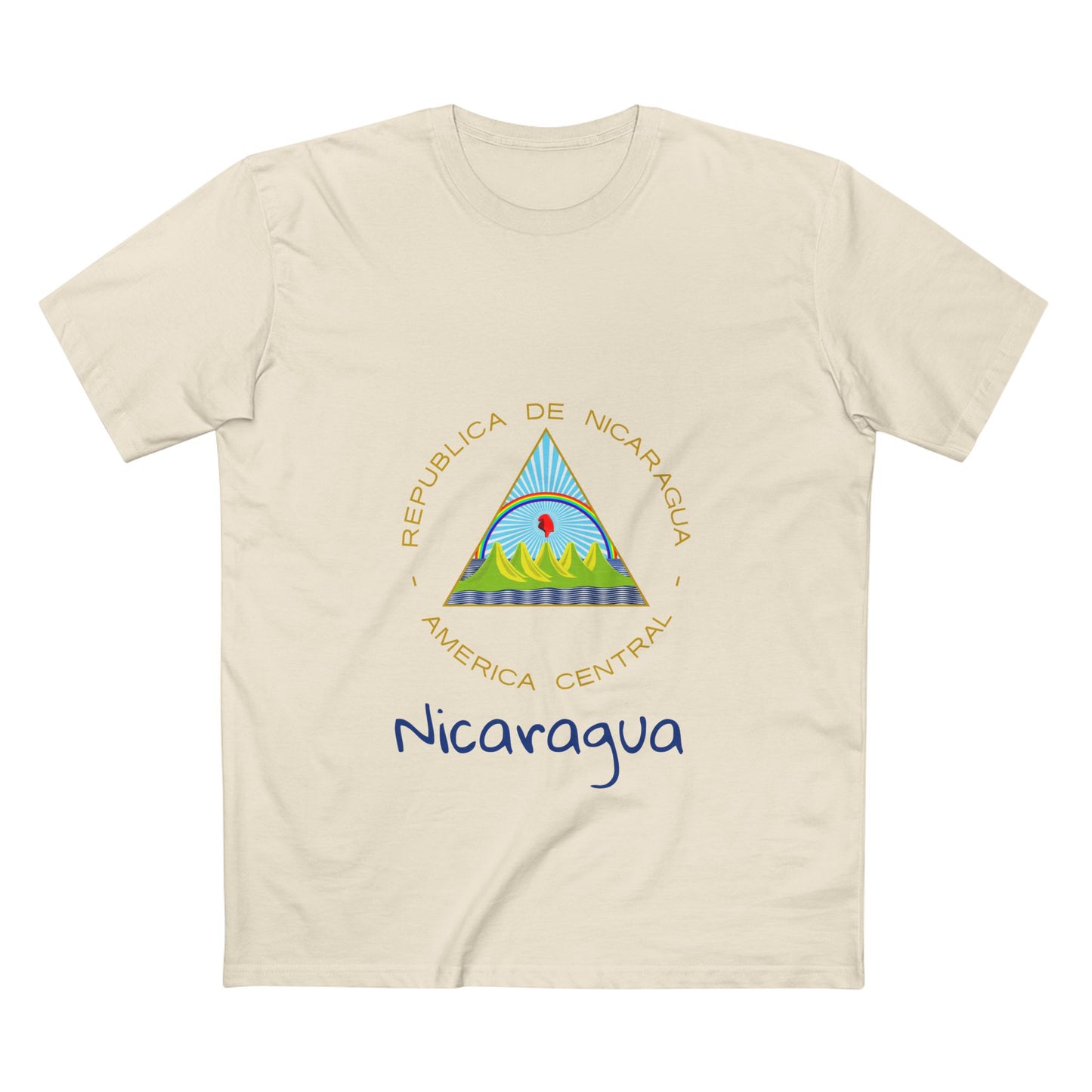 Camiseta para hombres Diseño Del Escudo Nacional de Nicaragua