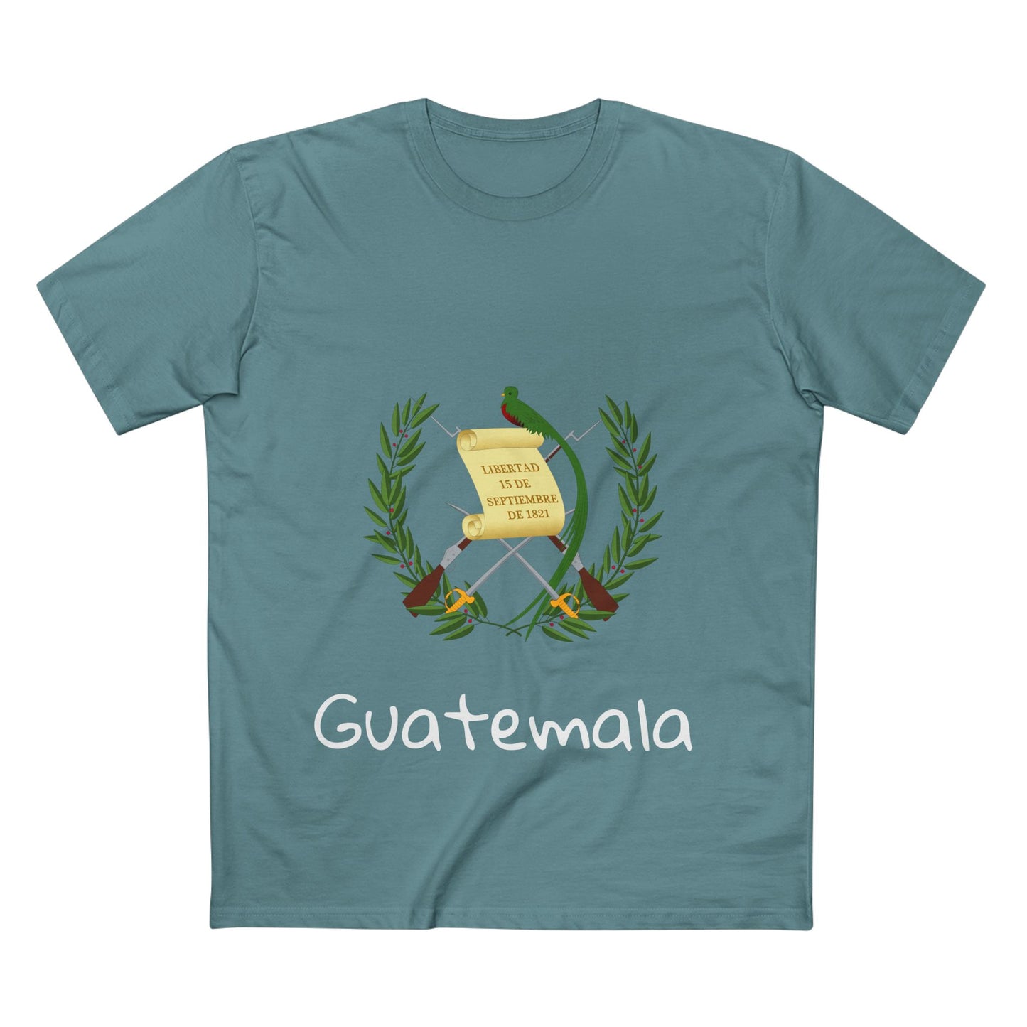 Camiseta para hombres Diseño Del Escudo Nacional de Guatemala