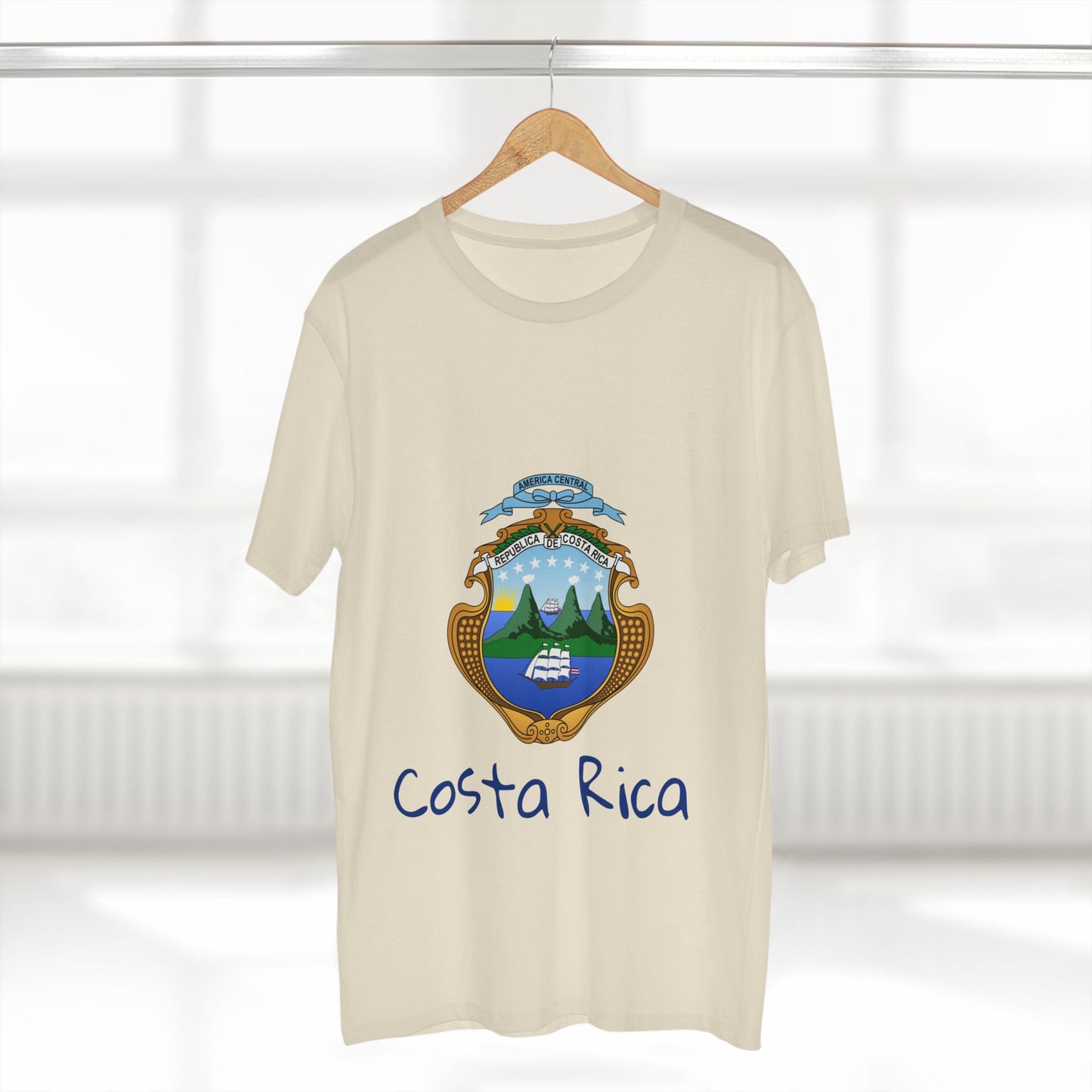 Camiseta para hombres Diseño Del Escudo Nacional de Costa Rica