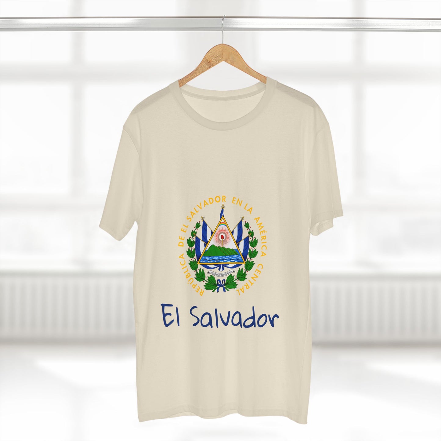 Camiseta para hombres Diseño Del Escudo Nacional de El Salvador