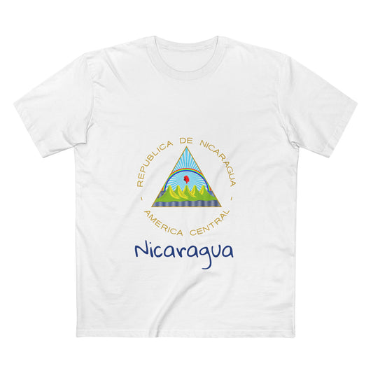 Camiseta para hombres Diseño Del Escudo Nacional de Nicaragua