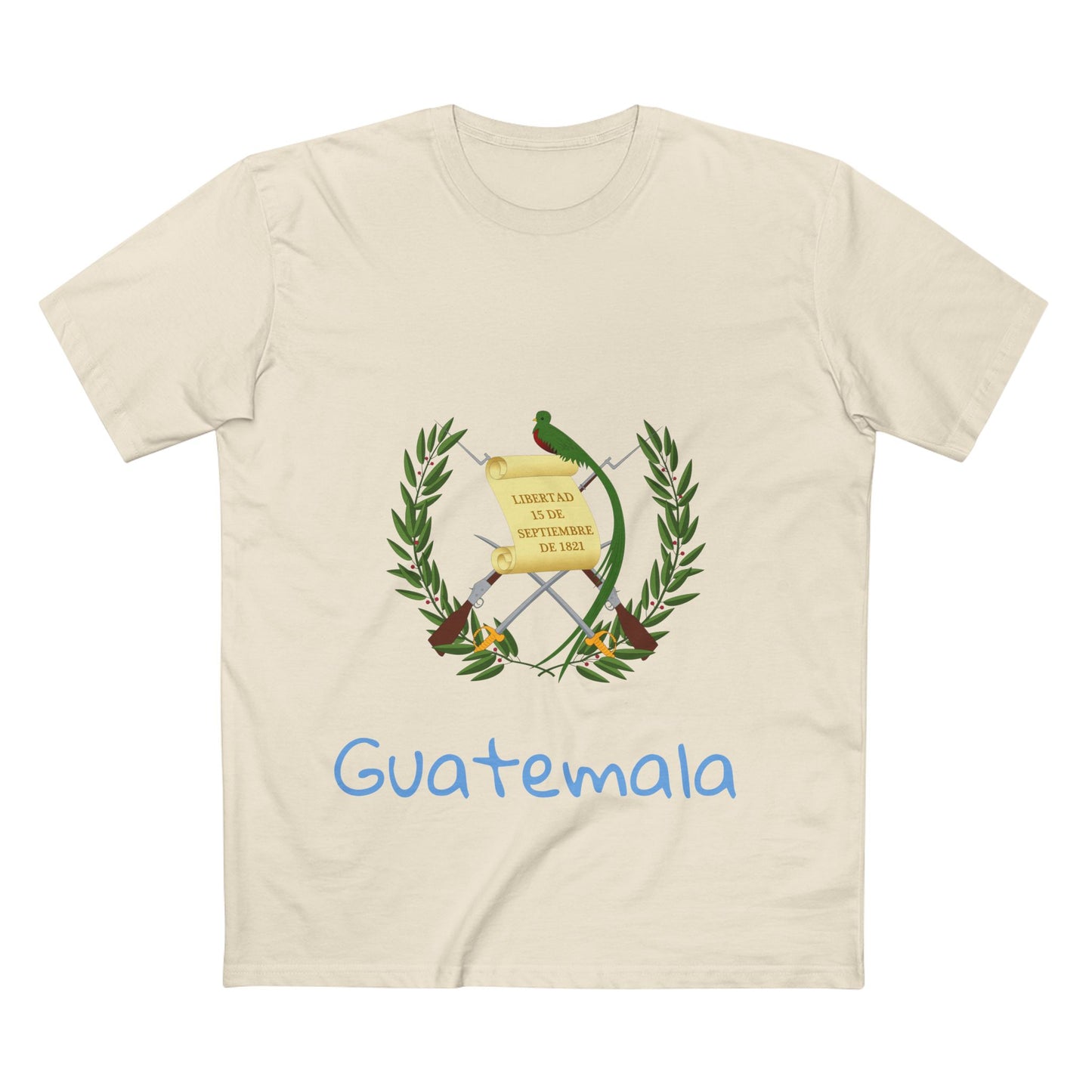 Camiseta para hombres Diseño Del Escudo Nacional de Guatemala