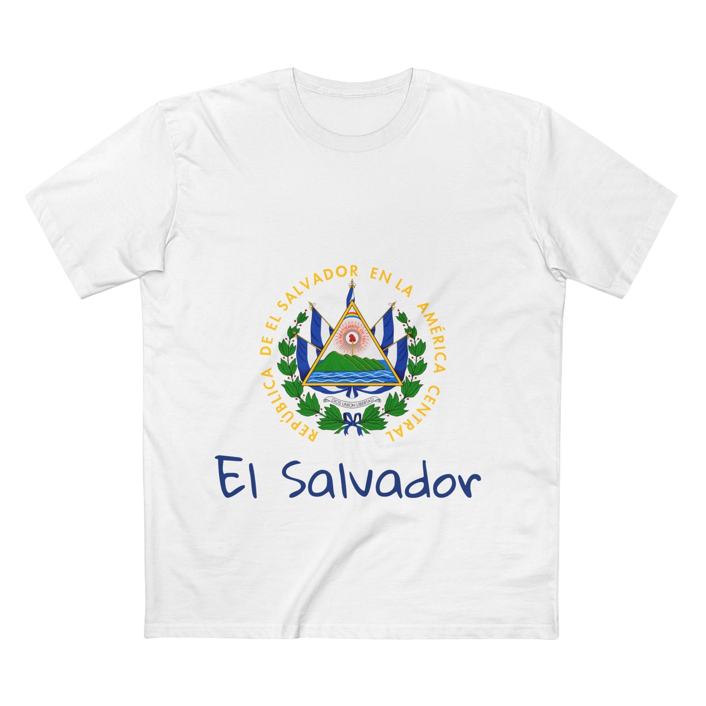 Camiseta para hombres Diseño Del Escudo Nacional de El Salvador