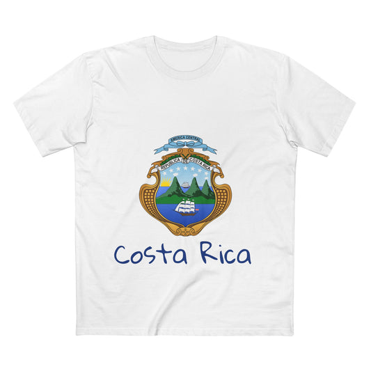 Camiseta para hombres Diseño Del Escudo Nacional de Costa Rica