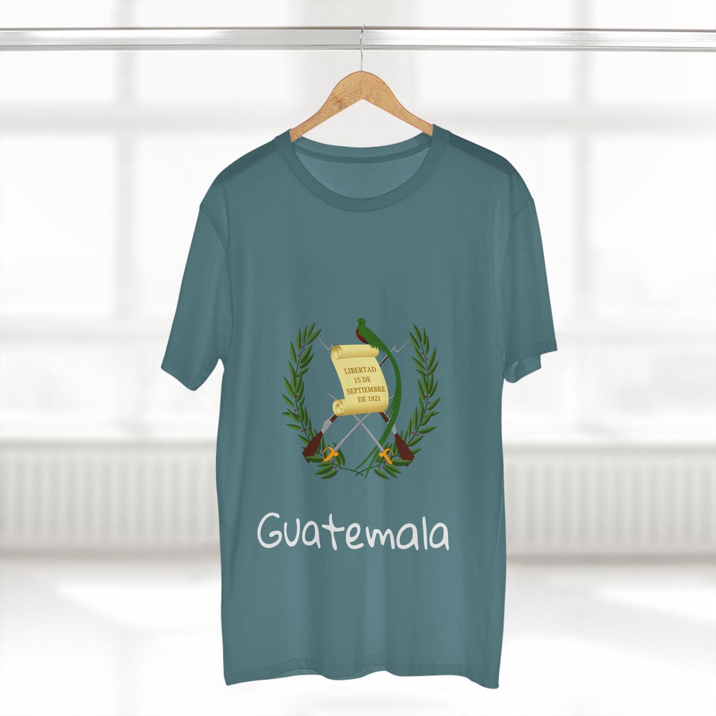 Camiseta para hombres Diseño Del Escudo Nacional de Guatemala