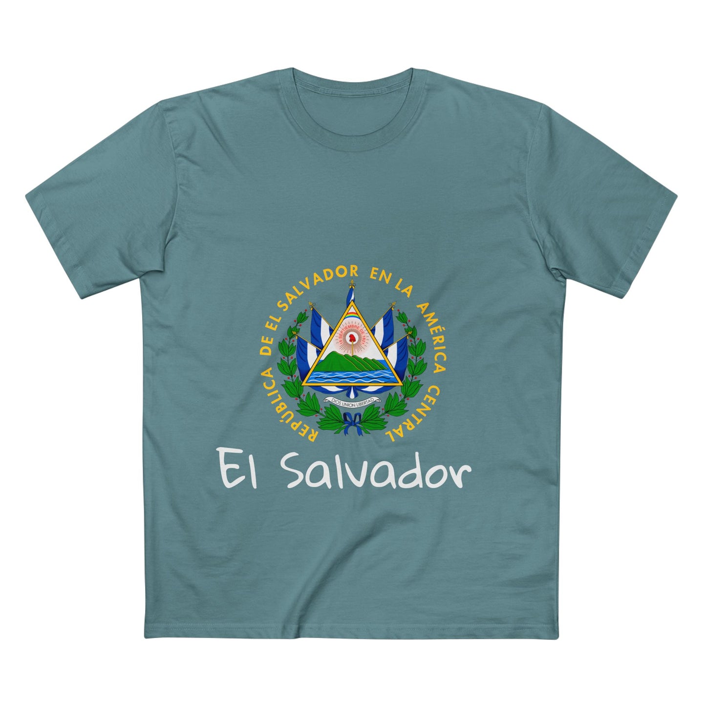 Camiseta para hombres Diseño Del Escudo Nacional de El Salvador