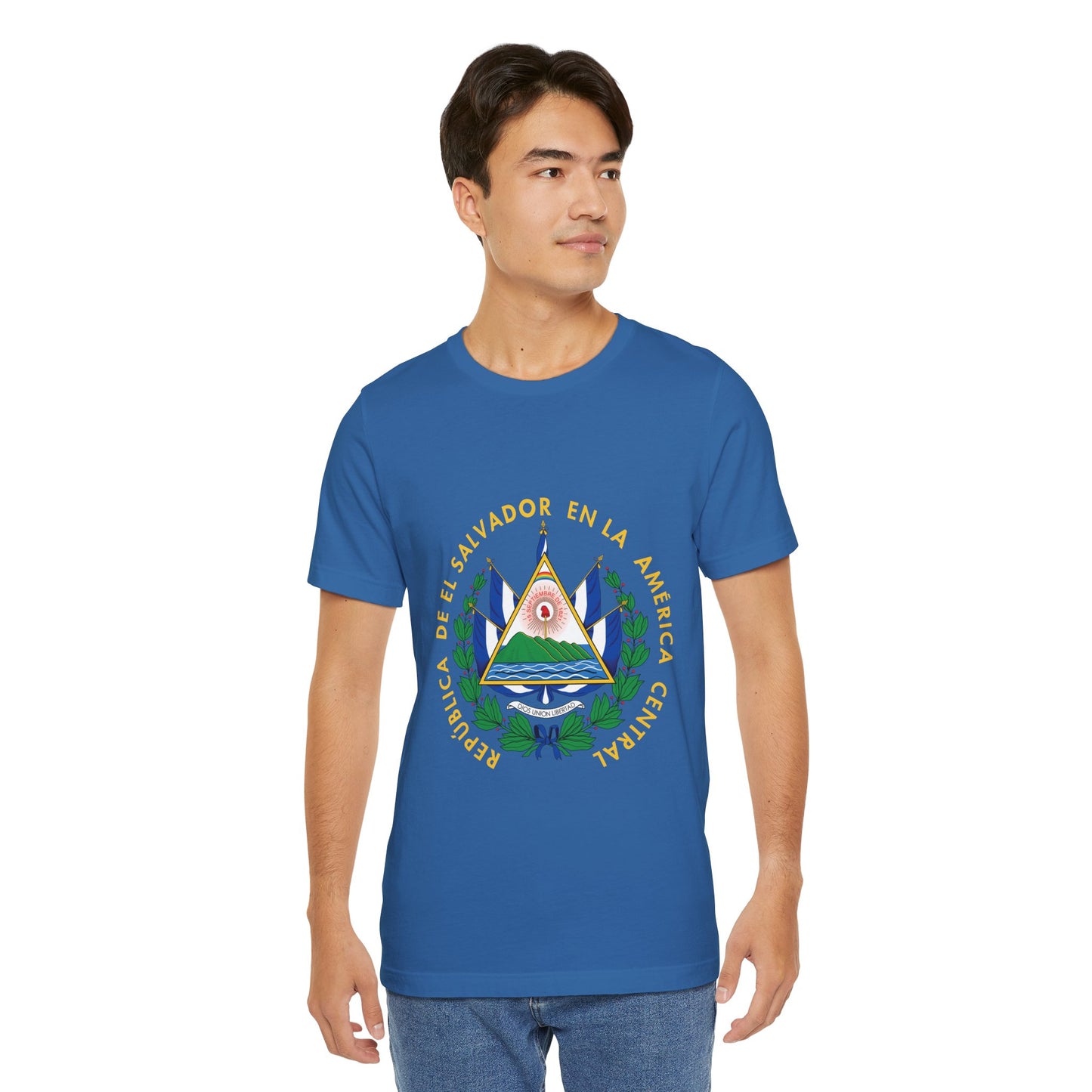 Camiseta de Hombres Escudo Nacional de El Salvador El Salvador